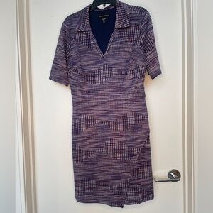 Donna Morgan Purple Patterned Dress